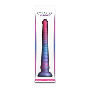 Colours Stacked 12 Inch Fantasy Dildo - Pink/Blue