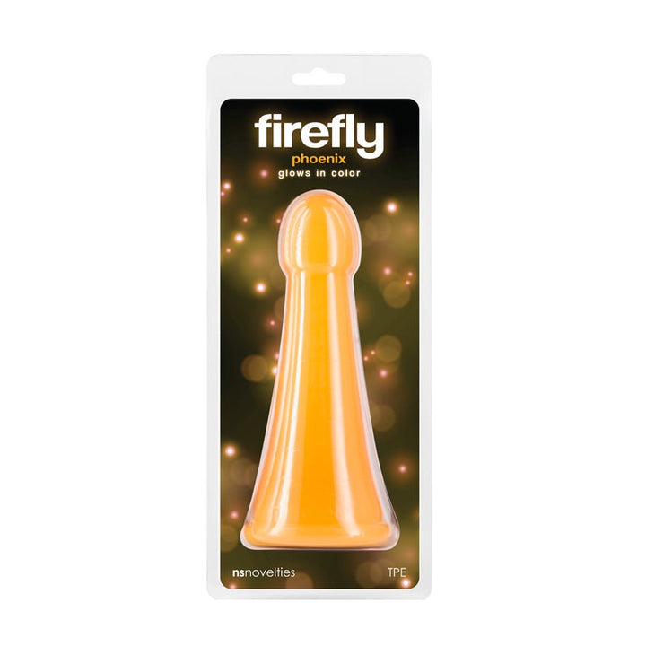 Firefly Phoenix - Glow 8 Inch Dildo - Orange