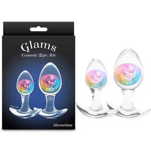 Glams Cosmic Butt Plugs Trainer Kit - Rainbow