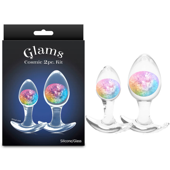 Glams Cosmic Butt Plugs Trainer Kit - Rainbow