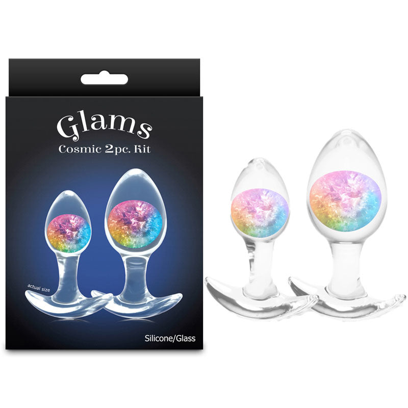 Glams Cosmic Butt Plugs Trainer Kit - Rainbow