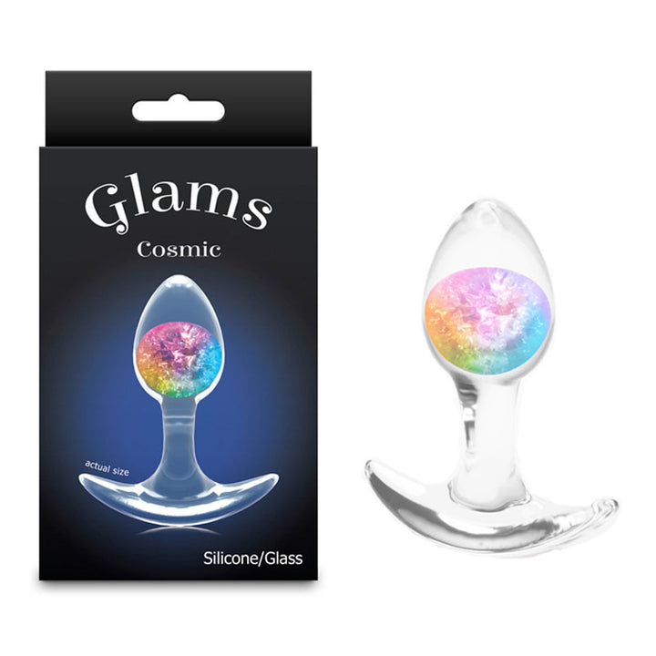 Glams Cosmic Small Butt Plug - Rainbow
