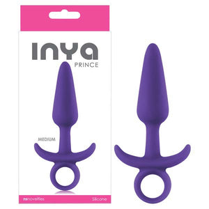 InYa Prince - Purple 13cm Medium Butt Plug with Ring Pull