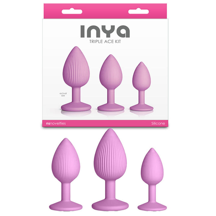 InYa Triple Ace Butt Plug Kit - Pink