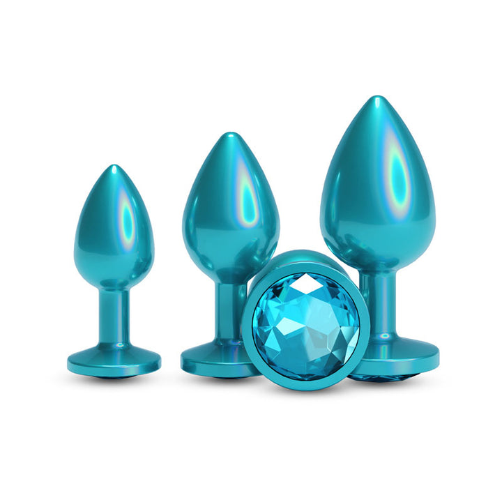 Rear Assets Butt Plugs Anal Trainer Kit - Iridescent Teal