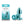 Rear Assets Petite Metal Butt Plug with Teal Round Gem