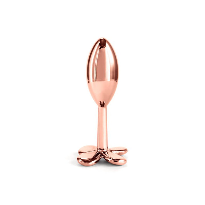 Rear Assets Clover Metallic Butt Plug - Rose Gold