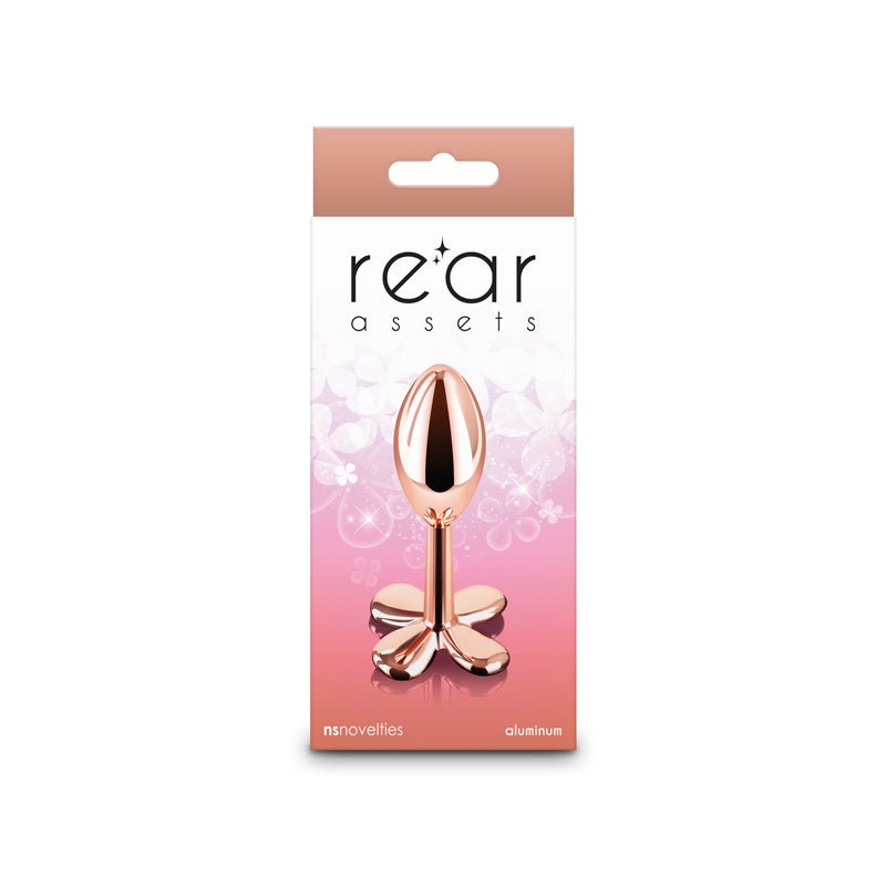 Rear Assets Clover Metallic Butt Plug - Rose Gold