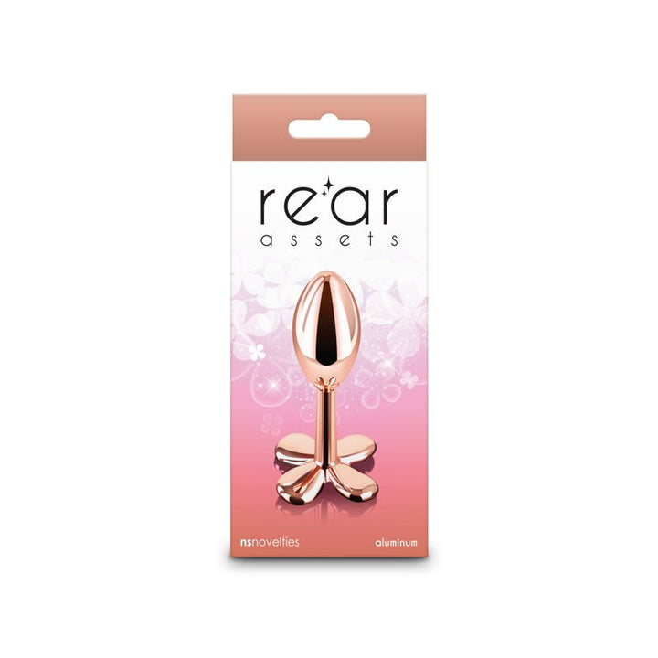 Rear Assets Clover Metallic Butt Plug - Rose Gold