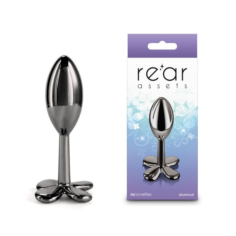 Rear Assets Clover Metallic Butt Plug - Gunmetal