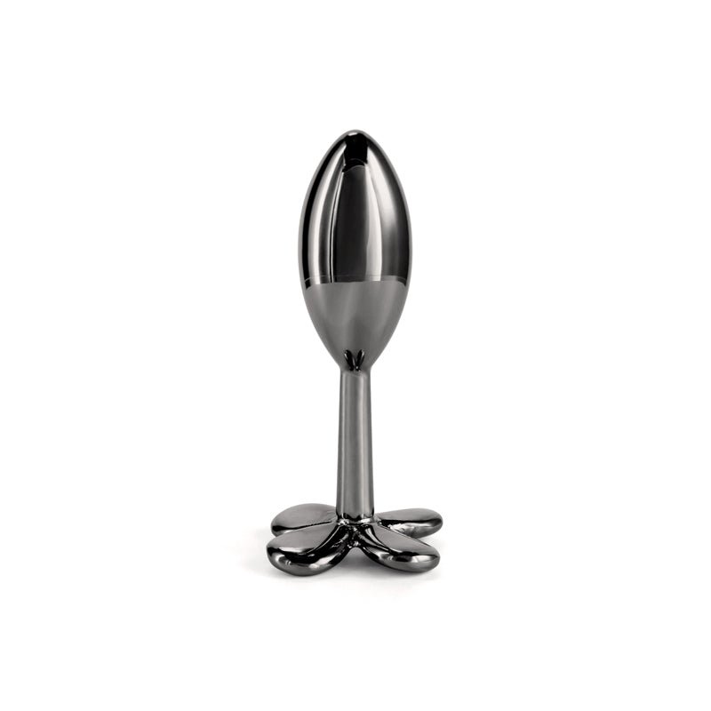 Rear Assets Clover Metallic Butt Plug - Gunmetal