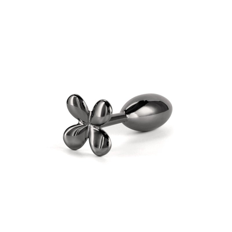 Rear Assets Clover Metallic Butt Plug - Gunmetal