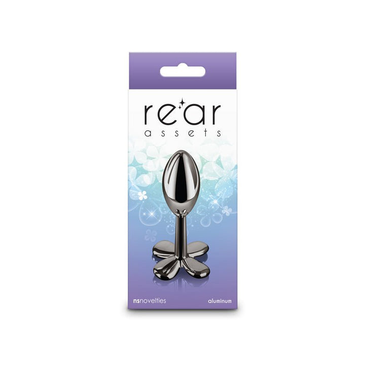 Rear Assets Clover Metallic Butt Plug - Gunmetal