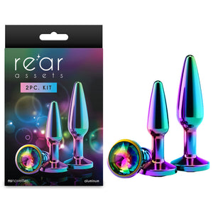 Rear Assets Jewelled Tapered Butt Plugs Trainer Kit - Multicoloured