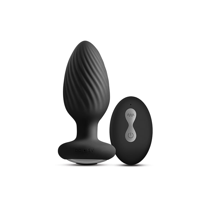 Renegade Alpine 2.0 - Gyrating Anal Plug With Remote - Black