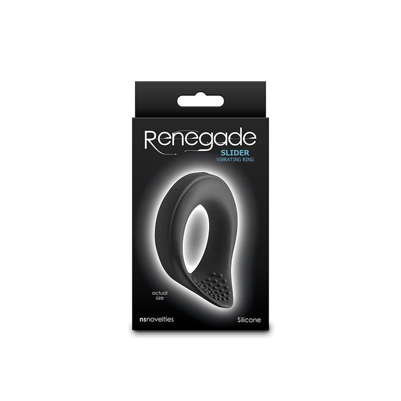 Renegade Slider - Vibrating Cock Ring - Black