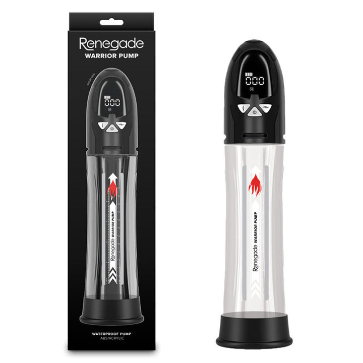 Renegade Warrior Pump - Waterproof Automatic Penis Pump - Black