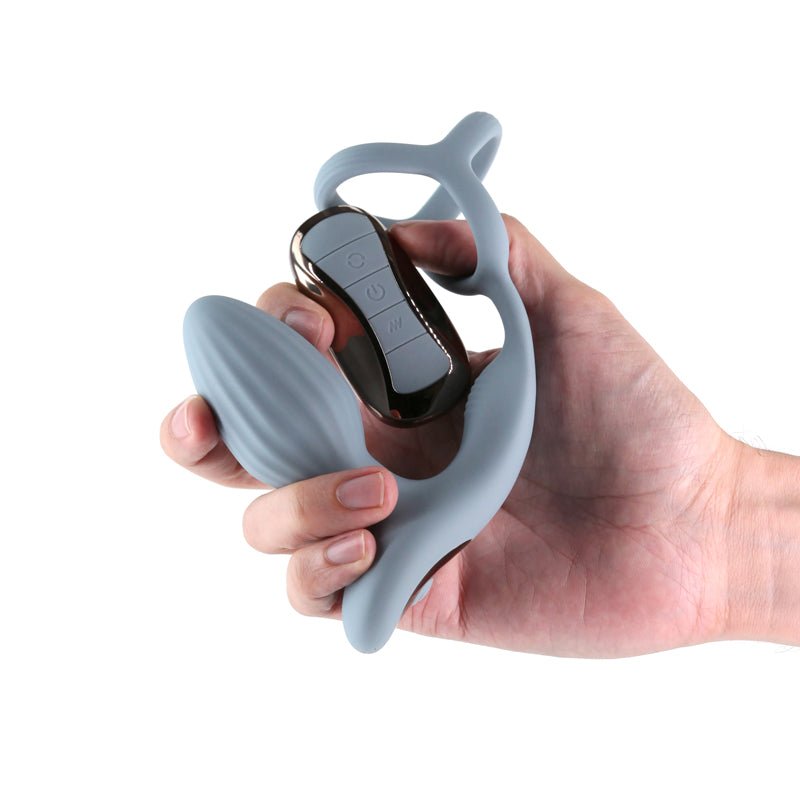 Renegade Summit Vibrating Butt Plug with Remote - Grey