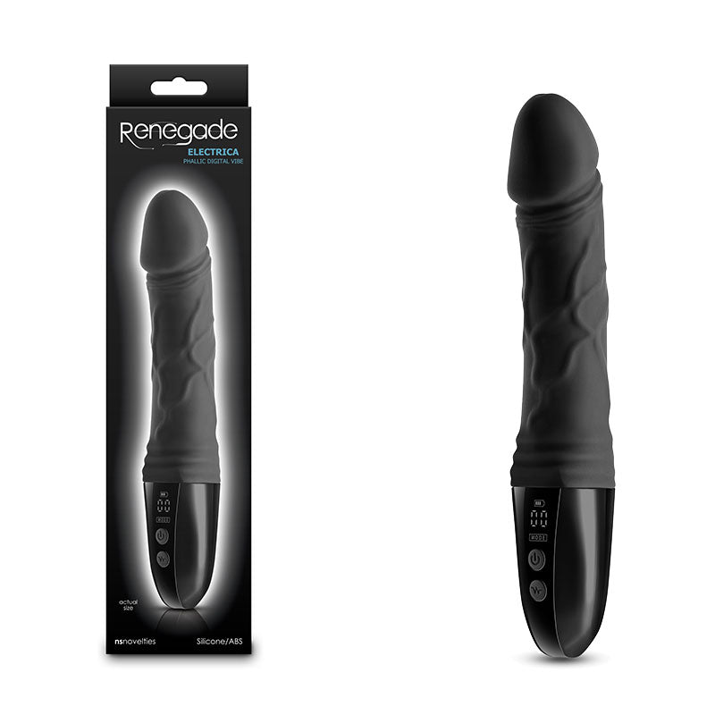 Renegade Electrica Vibrating Dildo - Black