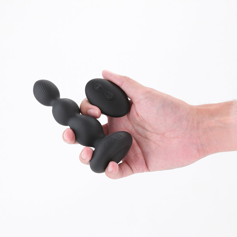 Renegade Valor - Black 13.7cm Vibrating Anal Beads with Wireless Remote