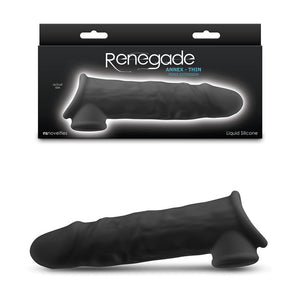 Renegade Annex Realistic Penis Extension Sleeve - Thin - Black