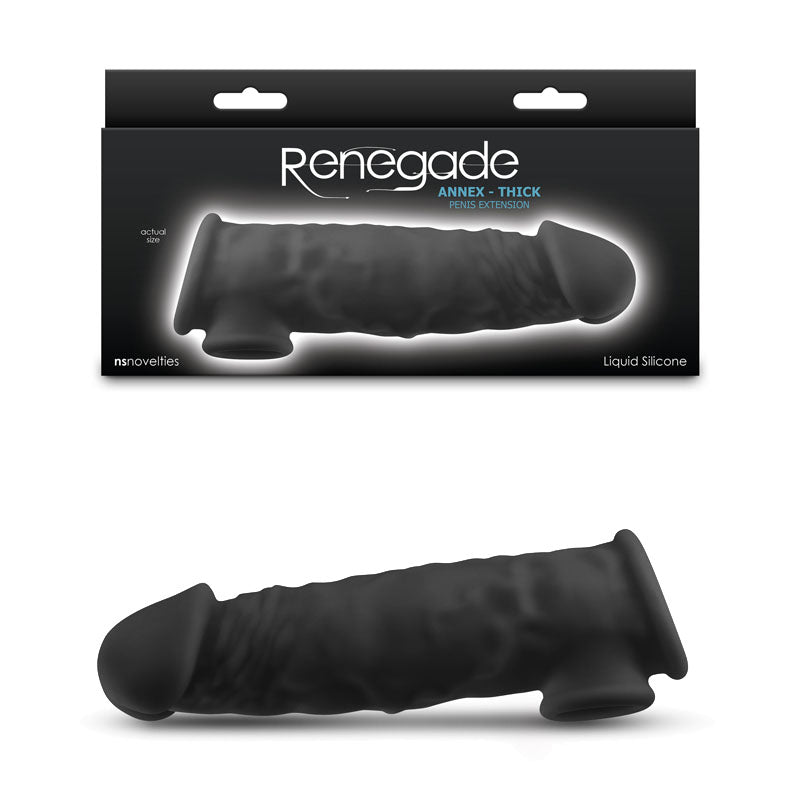 Renegade Annex - Thick - Black - Penis Extender Sleeve