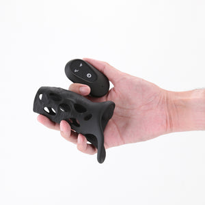Renegade Edge - Black Vibrating Penis Sleeve with Remote