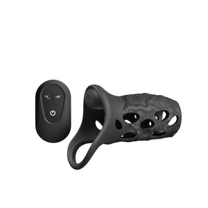 Renegade Edge - Black Vibrating Penis Sleeve with Remote