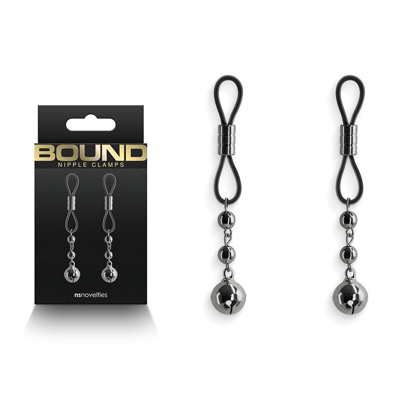 Bound Gunmetal/Black Nipple Clamps - Set of 2
