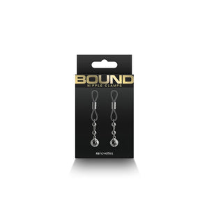 Bound Gunmetal/Black Nipple Clamps - Set of 2