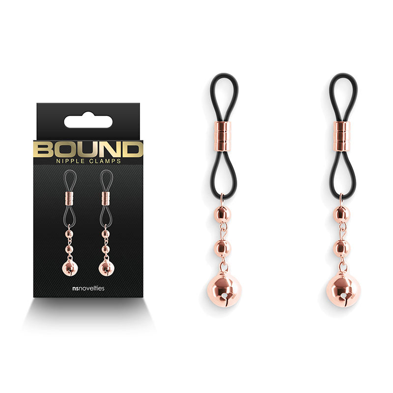 Bound Rose Gold/Gold Nipple Clamps - Set of 2