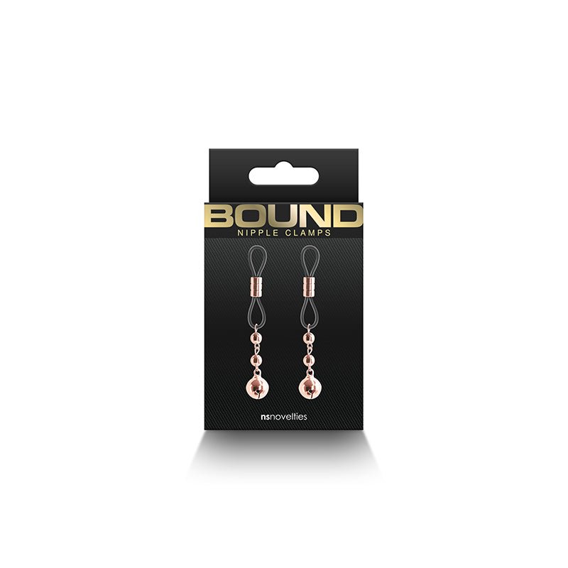 Bound Rose Gold/Gold Nipple Clamps - Set of 2