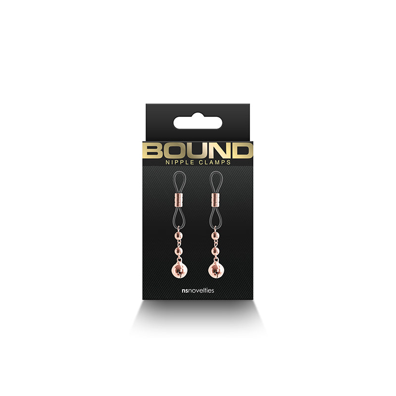 Bound Rose Gold/Gold Nipple Clamps - Set of 2