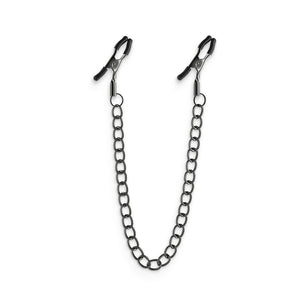 Bound Gunmetal Nipple Clamps with Chain