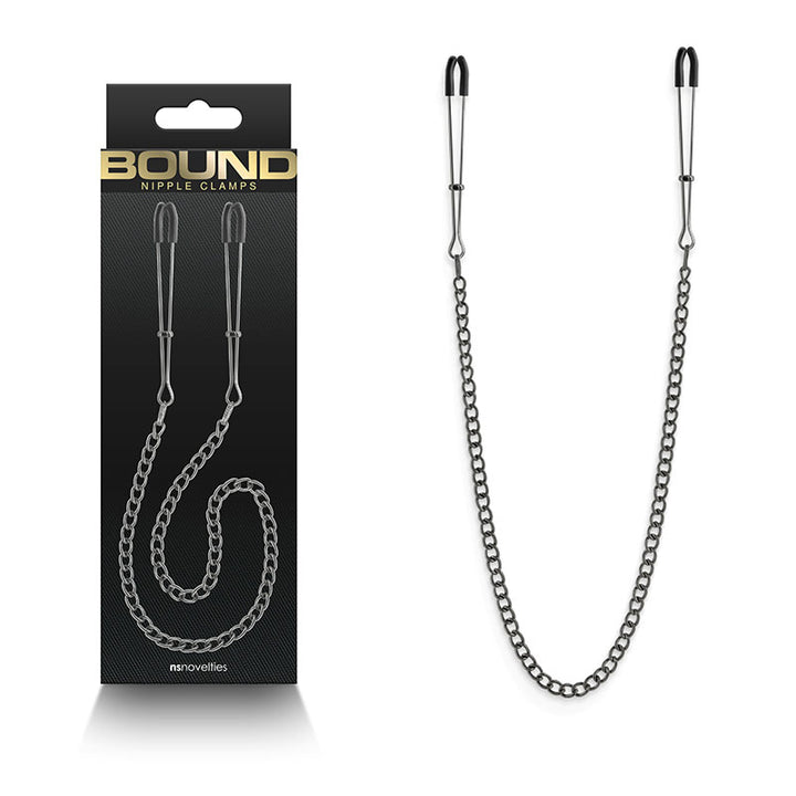 Bound Gunmetal - DC2  - Nipple Clamps with Chain