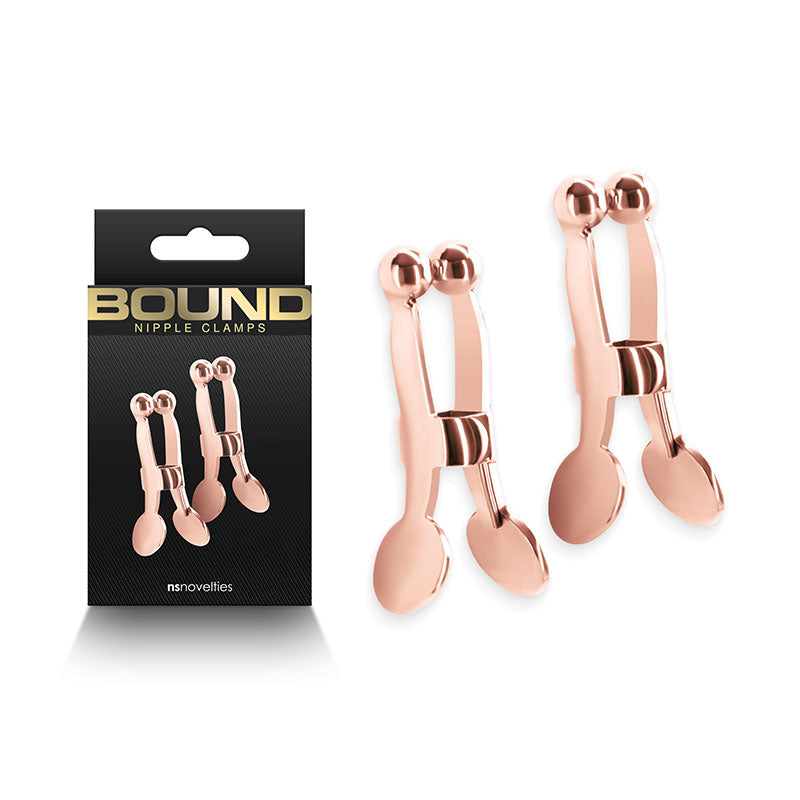 Bound Rose Gold Nipple Clamps - C1 - Set of 2
