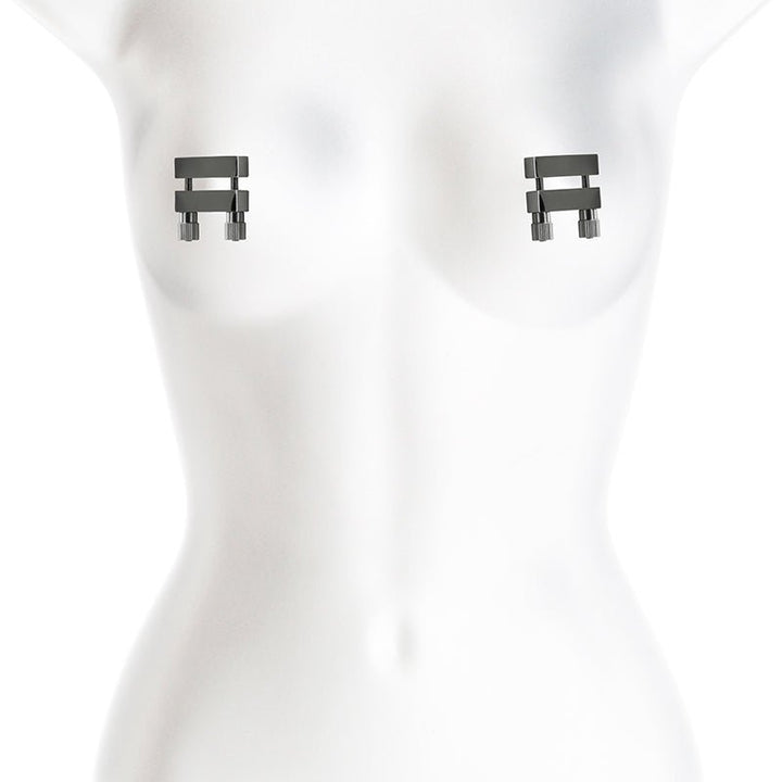 Bound Nipple Clamps - V1 - Gunmetal - Set of 2