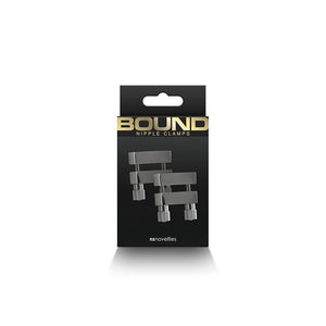 Bound Nipple Clamps - V1 - Gunmetal - Set of 2