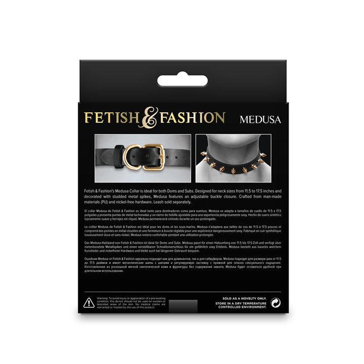 Fetish & Fashion - Medusa Spiked Collar - Black