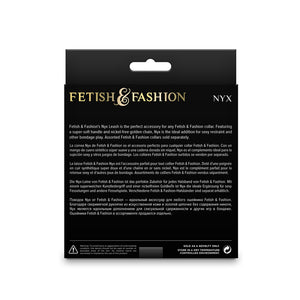 Fetish & Fashion - Nyx Leash - Black/Gold