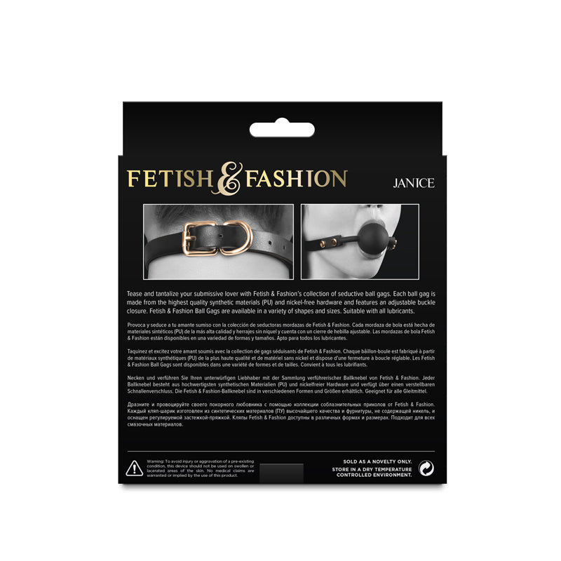 Fetish & Fashion - Janice Ball Gag - Black