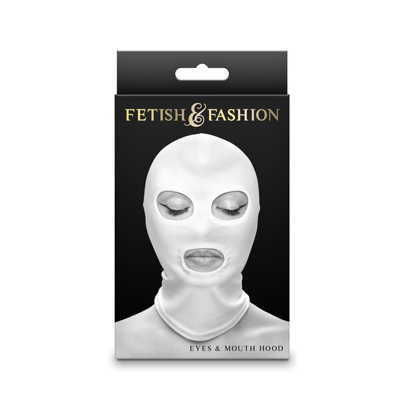 Fetish & Fashion - Eyes & Mouth Hood - White