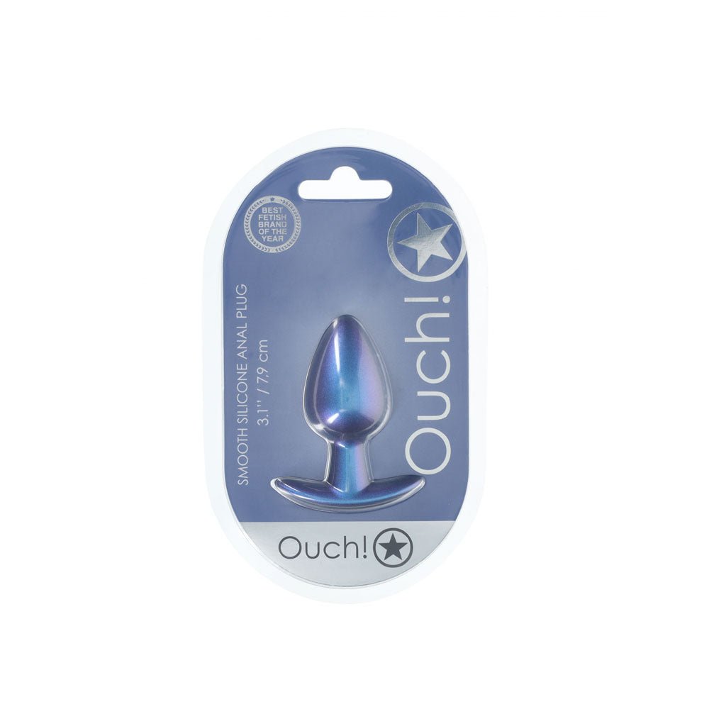 Ouch! Anal Plug - Medium - Metallic Blue