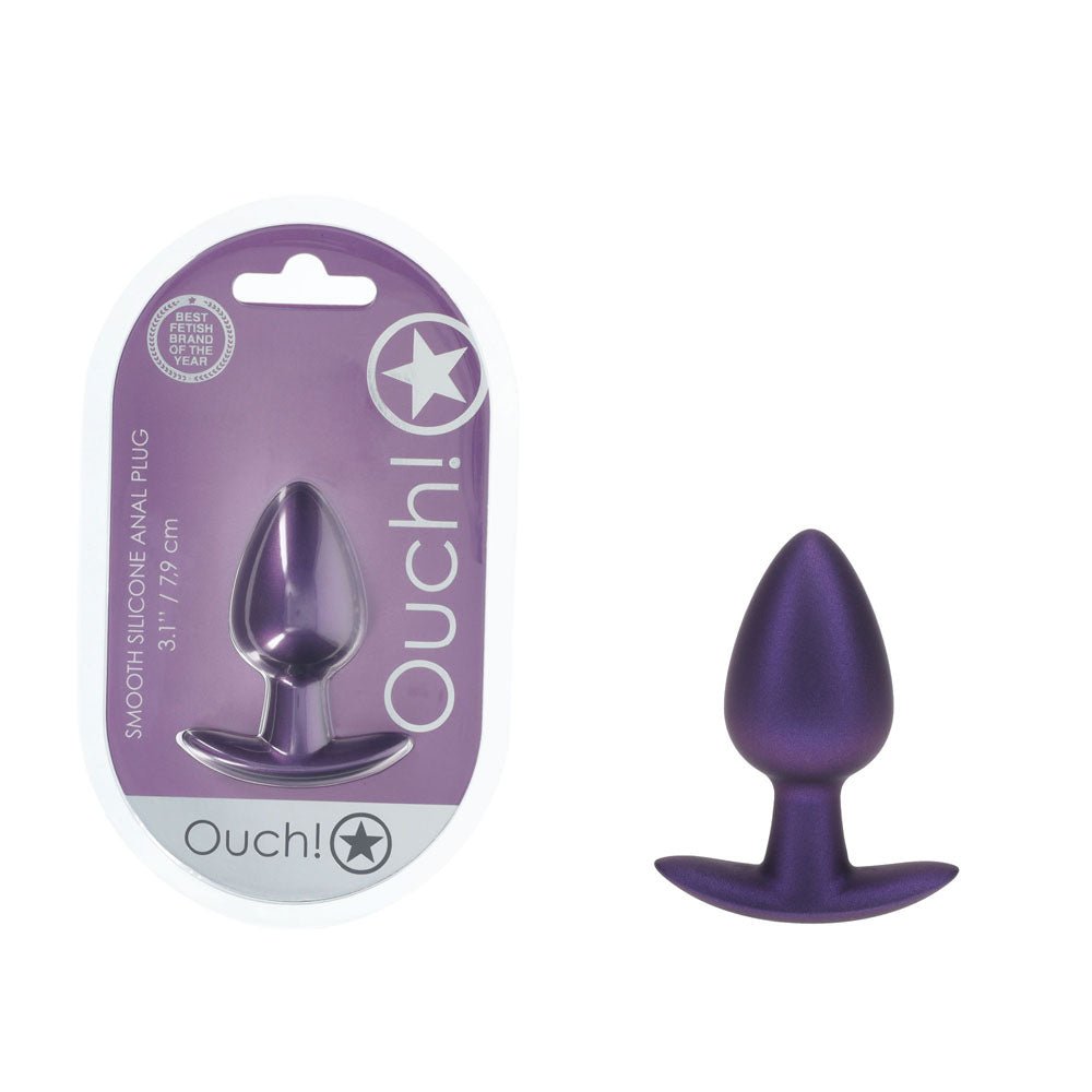 Ouch! Anal Plug - Medium - Metallic Purple