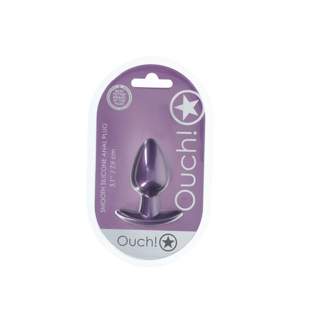 Ouch! Anal Plug - Medium - Metallic Purple