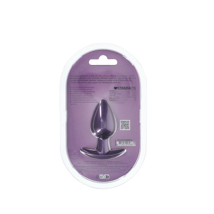 Ouch! Anal Plug - Medium - Metallic Purple