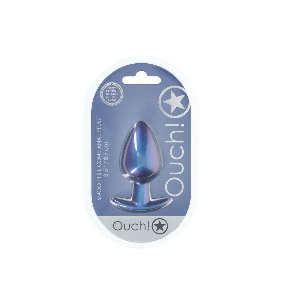 Ouch! Anal Plug - Large - Metallic Blue