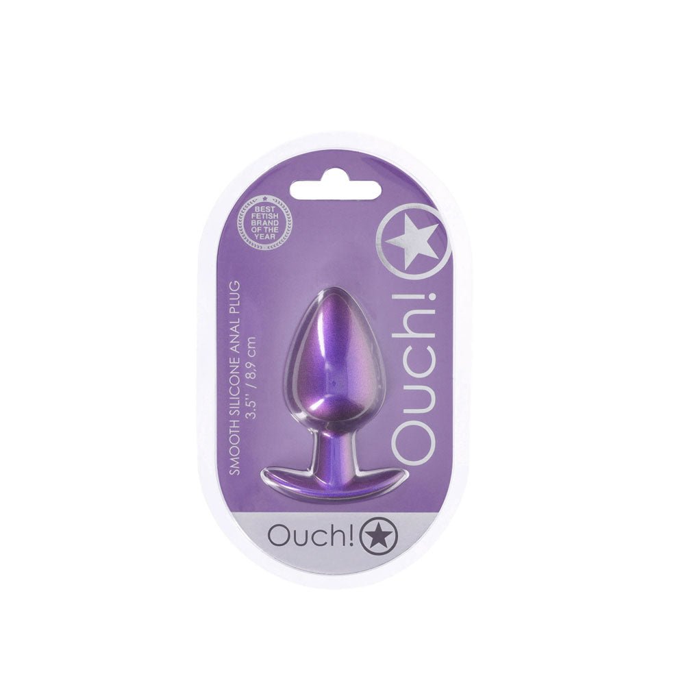 Ouch! Anal Plug - Large - Metallic Purple