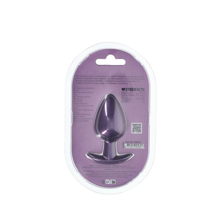 Ouch! Anal Plug - Large - Metallic Purple