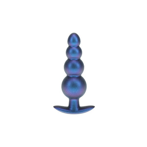 Ouch! Beaded Anal Plug - Metallic Blue
